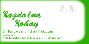 magdolna mohay business card